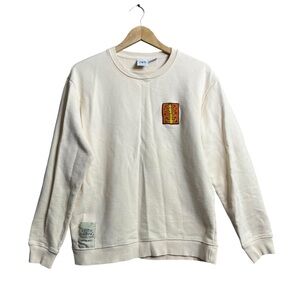 Zara Mens Keith Haring Collection Sweatshirt Cream Crew Neck Pullover